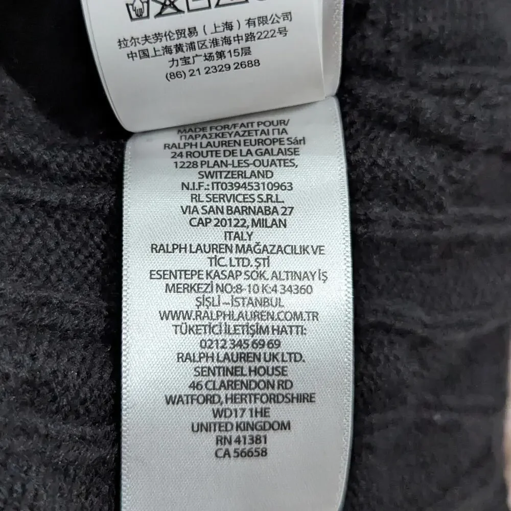 Polo Ralph Lauren Men's Wool/Cashmere Cable Knit 1/4 Zip Sweater - Black - NWT - Picture 8 of 9